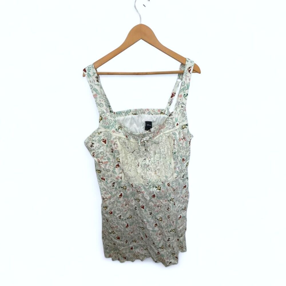 Torrid Disney Bambi Floral Midi Dress White Adjustable Straps 28